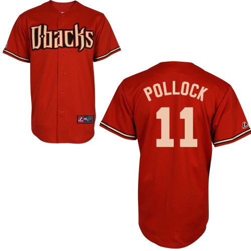 A-J Pollock #11 MLB Jersey-Arizona Diamondbacks Men's Authentic Alternate Orange Baseball Jersey